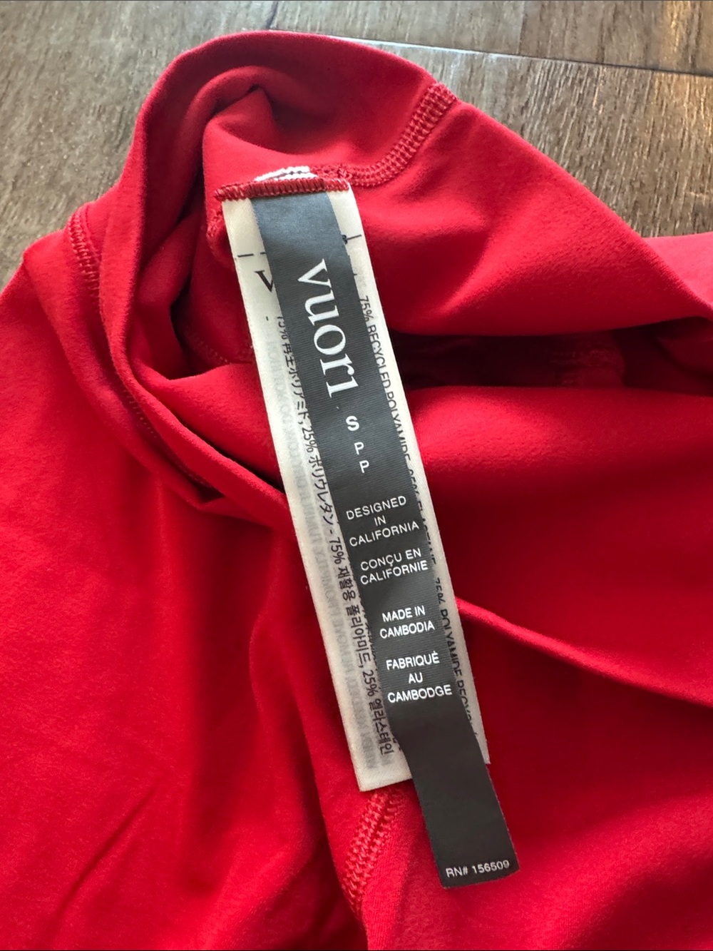 VUORI AllTheFeels Cherry Red Set Legging + Full Zip Jacket Size Small NWT - Picture 10 of 10
